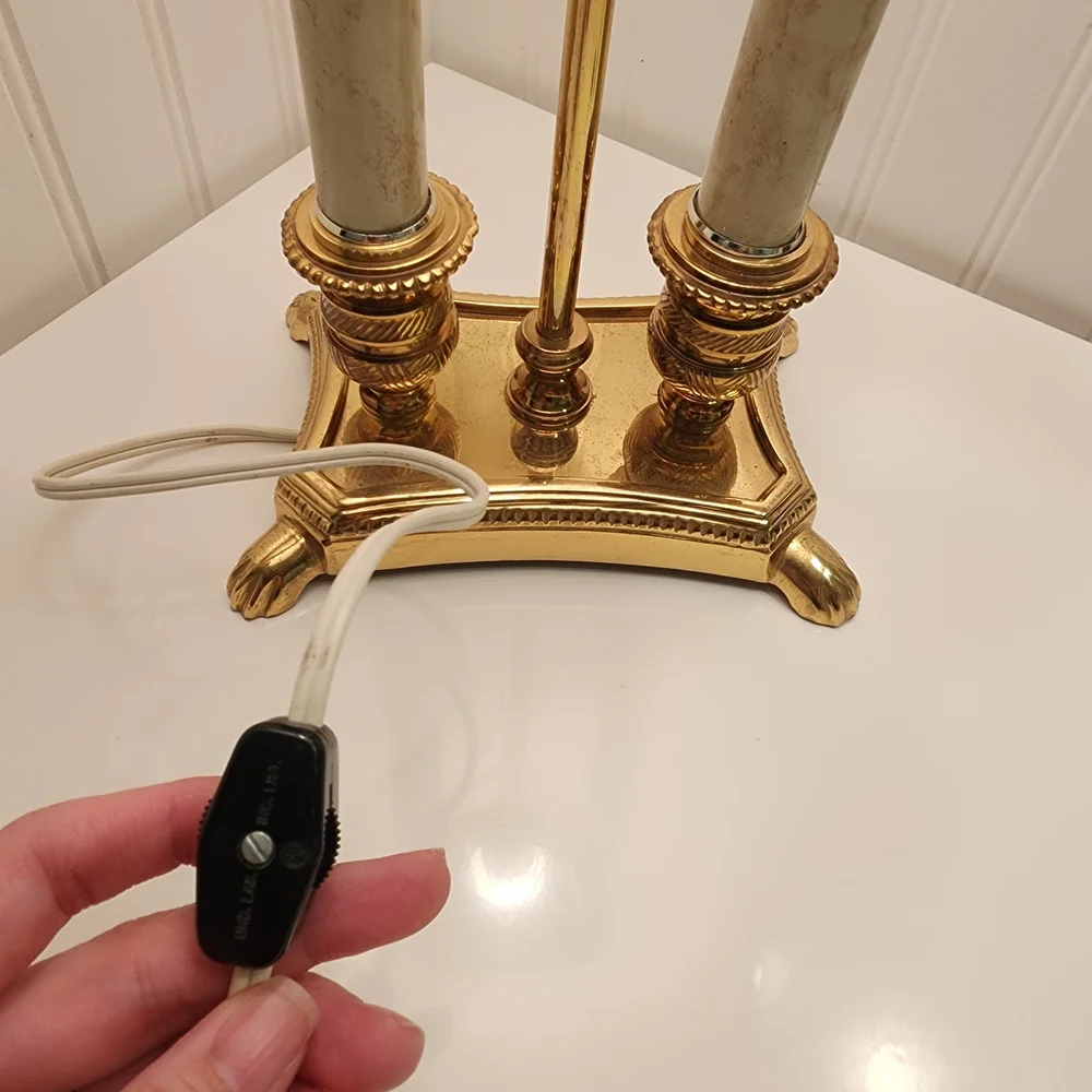 Elegant Gold and Cream Table Lamp